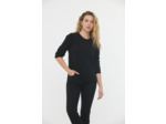 Pull basique esprit «liquette» col rond en coton bio