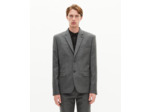 Veste de costume en pied de poule noir et gris grey