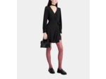 Robe Portefeuille Courte Noire En Crêpe black