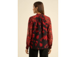 Blouse imprimée à col volanté