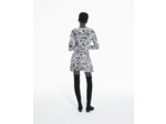 Robe courte manches longues romantic garden black white