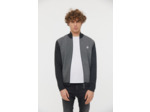 Gilet zippé maille piquée et badge poitrine