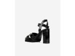 Sandales À Talons En Cuir Verni Noir black