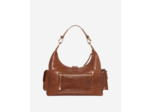 Sac amelia xl en cuir craquelé marron brown