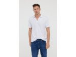 Polo sans boutonnage manches courtes en jersey et broderie poitrine