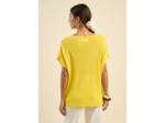 Pull sans manches col V 100% lin