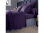 Drap housse Harmonie Satin de coton coloris Aubergine