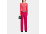 Pull Fuchsia En Maille Ajourée retro pink