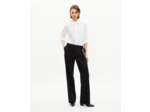 Pantalon tailleur large détails satin noir black