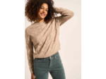 Pull col rond avec un jeu de points