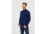 Pull col cheminée détail maille fantaisie
