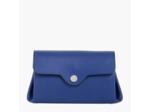 Pochette à rabat avec bandoulière amovible Sans couture en cuir lisse