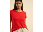 T-shirt en lin col bateau détail lurex