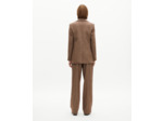 Veste tailleur en pied de poule camel marron