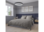 Housse de couette Partition Satin de coton Coloris Gris
