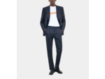 Pantalon De Costume À Rayures Bleu Marine navy