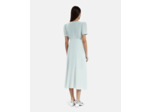 Robe longue manche courte boutonne devant blue/green