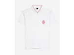 Polo manches courtes broderie poitrine white