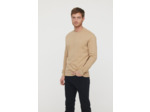 Sweat basique en coton bio gratté et print poitrine