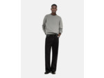 Pull col rond bi-color middle grey / anthracite