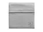 HOUSSE DE COUETTE | Pure White Satin Lavé - Stone - Finition Black