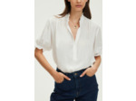 Blouse en satin à volants - UMELIA