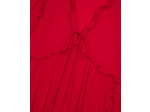 Robe unie a volants red / burgundy