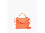 Sac à main double rabat moyen modèle Emilie en cuir signature T