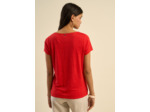 T-shirt en lin col bateau détail lurex