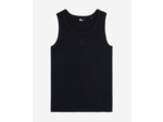 Débardeur avec broderie blason noir black washed