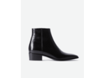 Bottines en cuir avec zip interieur black