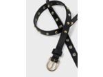 LOUISE - Ceinture en cuir lisse et studs