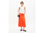 Jupe longue en jacquard orange orange red