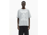 T-shirt manches courtes avec print devant anthracite melange