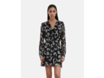 Robe courte manche flottante black / silver