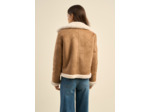 Blouson en fausse peau lainée