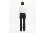 Pantalon droit en laine gris foncé anthracite
