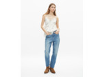 Top à volants imprimé fleuri blanc white