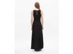 Robe longue sans manches en maille noire black