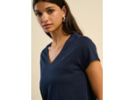 Tee-shirt col V en coton