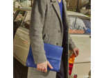 Pochette A4 Justin en cuir lisse