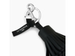 Porte clés pompons en cuir lisse