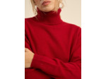 Robe en maille à col roulé