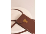 Pochette Bis Taupe en Cuir