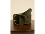 Ceinture large en cuir