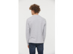 T-shirt manches longues en coton épais avec graph poitrine et rib poignet