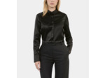 Chemise satinée style western noire black