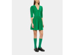 Robe Courte Verte Avec Fronces green