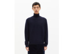 Pull col roulé en cachemire marine bleu