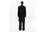 Manteau col revers cuir noir black